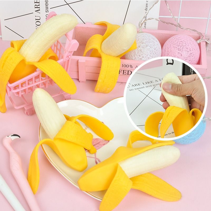 Cute Squishy Banana Stress Toy for Kids (1 Piece)
