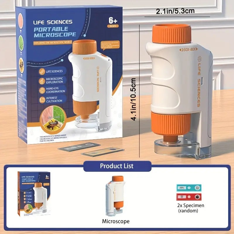 Handheld Microscope Set with LED Light 60X-120X