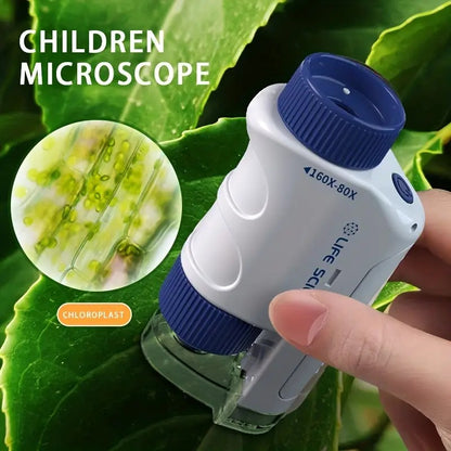 Handheld Microscope Set with LED Light 60X-120X