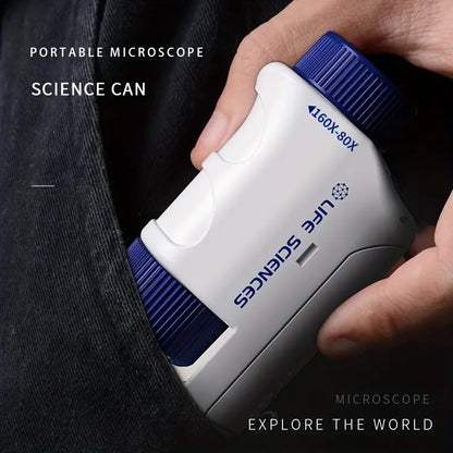 Handheld Microscope Set with LED Light 60X-120X