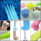 5 Packs Dual Color Cloud Slime Kit with Mint Lemon Coffee Panda Peach Stress Relief Toy Super Soft and Non-Sticky Birthday Gifts Slime Party Favors for Girls and Boys